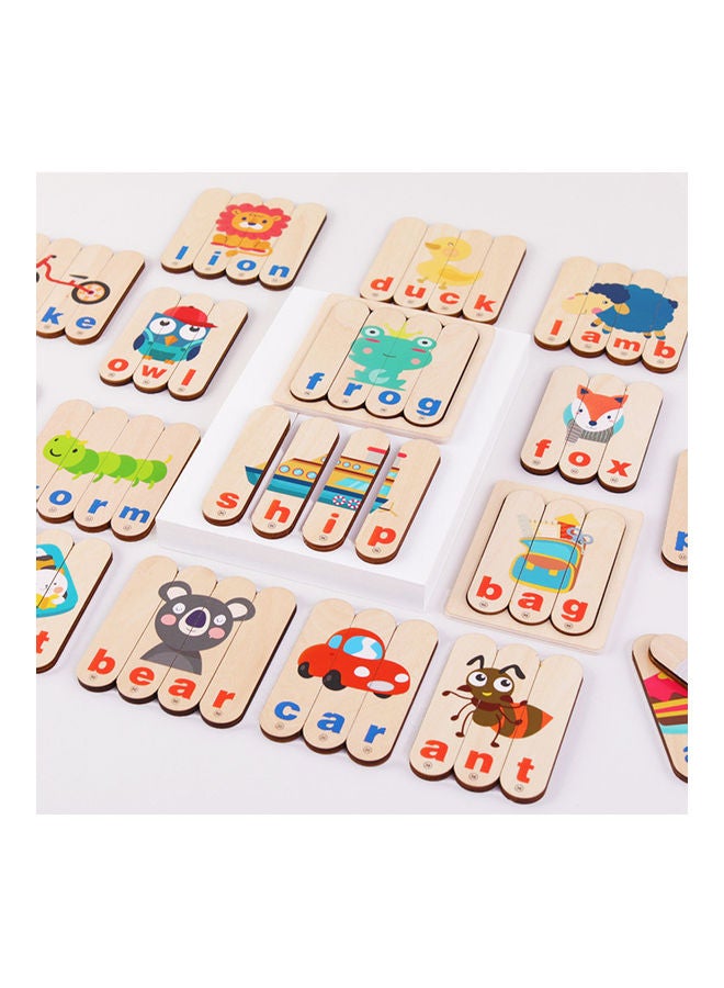 Letter Matching Wooden Jigsaw Board Puzzles Set - Image 4